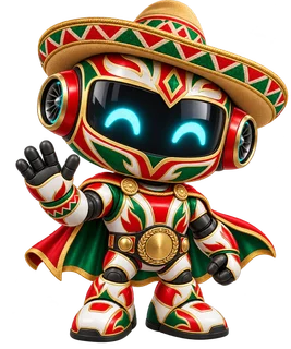 Turbo en luchador mexicain avec son sombrero